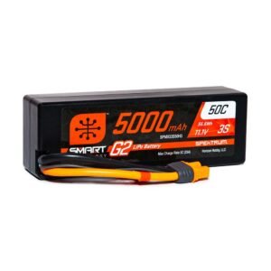 Spektrum Accessories 11.1V 5000mAh 3S 50C Smart G2 Hardcase LiPo Battery: IC3